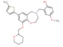 4-methoxy-2-{[7-(5-methyl-2-thienyl)-9-(tetrahydro-2H-pyran-2-ylmethoxy)-2,3-dihydro-1,4-benzoxazepin-4(5H)-yl]methyl}phenol