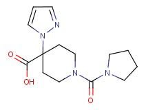 4-(1H-pyrazol-1-yl)-1-(pyrrolidin-1-ylcarbonyl)piperidine-4-carboxylic acid