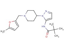 2,2-dimethyl-N-(1-{1-[(5-methyl-2-furyl)methyl]-4-piperidinyl}-1H-pyrazol-5-yl)propanamide