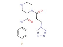 N-(4-fluorophenyl)-1-[3-(1H-tetrazol-1-yl)propanoyl]-2-piperazinecarboxamide