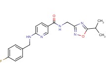 6-[(4-fluorobenzyl)amino]-N-[(5-isopropyl-1,2,4-oxadiazol-3-yl)methyl]nicotinamide