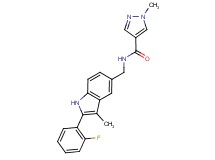 N-{[2-(2-fluorophenyl)-3-methyl-1H-indol-5-yl]methyl}-1-methyl-1H-pyrazole-4-carboxamide