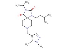 8-[(1,5-dimethyl-1H-pyrazol-4-yl)methyl]-3-isopropyl-1-(3-methylbutyl)-1,3,8-triazaspiro[4.5]decane-2,4-dione