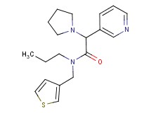 N-propyl-2-(3-pyridinyl)-2-(1-pyrrolidinyl)-N-(3-thienylmethyl)acetamide