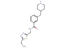 N-[(5-ethyl-1,3,4-thiadiazol-2-yl)methyl]-3-(4-piperidinylmethyl)benzamide