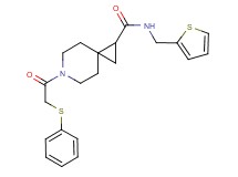 6-[(phenylthio)acetyl]-N-(2-thienylmethyl)-6-azaspiro[2.5]octane-1-carboxamide
