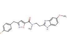 3-(4-fluorobenzyl)-N-[2-(5-methoxy-1H-benzimidazol-2-yl)ethyl]-N-methyl-5-isoxazolecarboxamide