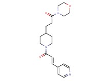 4-(3-{1-[(2E)-3-(4-pyridinyl)-2-propenoyl]-4-piperidinyl}propanoyl)morpholine