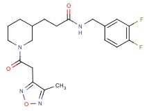 N-(3,4-difluorobenzyl)-3-{1-[(4-methyl-1,2,5-oxadiazol-3-yl)acetyl]-3-piperidinyl}propanamide