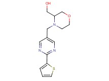(4-{[2-(2-thienyl)pyrimidin-5-yl]methyl}morpholin-3-yl)methanol