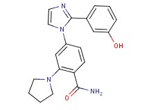 4-[2-(3-hydroxyphenyl)-1H-imidazol-1-yl]-2-pyrrolidin-1-ylbenzamide