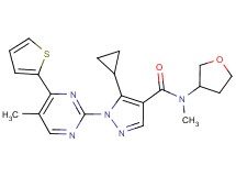 5-cyclopropyl-N-methyl-1-[5-methyl-4-(2-thienyl)-2-pyrimidinyl]-N-(tetrahydro-3-furanyl)-1H-pyrazole-4-carboxamide