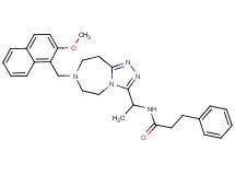 N-(1-{7-[(2-methoxy-1-naphthyl)methyl]-6,7,8,9-tetrahydro-5H-[1,2,4]triazolo[4,3-d][1,4]diazepin-3-yl}ethyl)-3-phenylpropanamide