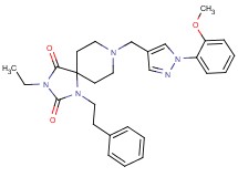 3-ethyl-8-{[1-(2-methoxyphenyl)-1H-pyrazol-4-yl]methyl}-1-(2-phenylethyl)-1,3,8-triazaspiro[4.5]decane-2,4-dione