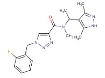 N-[1-(3,5-dimethyl-1H-pyrazol-4-yl)ethyl]-1-(2-fluorobenzyl)-N-methyl-1H-1,2,3-triazole-4-carboxamide