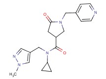 N-cyclopropyl-N-[(1-methyl-1H-pyrazol-4-yl)methyl]-5-oxo-1-(4-pyridinylmethyl)-3-pyrrolidinecarboxamide