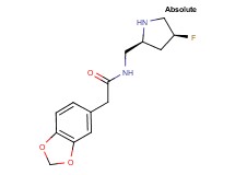 2-(1,3-benzodioxol-5-yl)-N-{[(2S,4S)-4-fluoro-2-pyrrolidinyl]methyl}acetamide hydrochloride