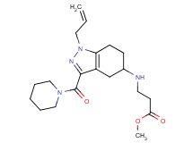 methyl N-[1-allyl-3-(1-piperidinylcarbonyl)-4,5,6,7-tetrahydro-1H-indazol-5-yl]-beta-alaninate