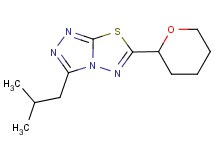 3-isobutyl-6-(tetrahydro-2H-pyran-2-yl)[1,2,4]triazolo[3,4-b][1,3,4]thiadiazole