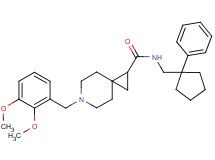 6-(2,3-dimethoxybenzyl)-N-[(1-phenylcyclopentyl)methyl]-6-azaspiro[2.5]octane-1-carboxamide