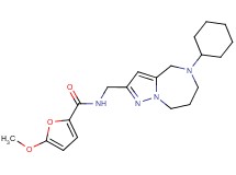 N-[(5-cyclohexyl-5,6,7,8-tetrahydro-4H-pyrazolo[1,5-a][1,4]diazepin-2-yl)methyl]-5-methoxy-2-furamide