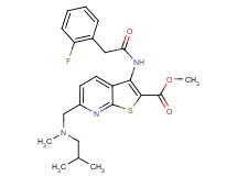 methyl 3-{[(2-fluorophenyl)acetyl]amino}-6-{[isobutyl(methyl)amino]methyl}thieno[2,3-b]pyridine-2-carboxylate