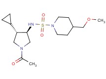 N-[(3R*,4S*)-1-acetyl-4-cyclopropyl-3-pyrrolidinyl]-4-(methoxymethyl)-1-piperidinesulfonamide