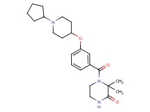 4-{3-[(1-cyclopentyl-4-piperidinyl)oxy]benzoyl}-3,3-dimethyl-2-piperazinone