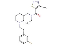 N-ethyl-N-({1-[2-(3-fluorophenyl)ethyl]-3-piperidinyl}methyl)-4-methyl-1,2,3-thiadiazole-5-carboxamide