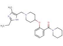 1-[(2-ethyl-4-methyl-1H-imidazol-5-yl)methyl]-4-[2-(1-piperidinylcarbonyl)phenoxy]piperidine