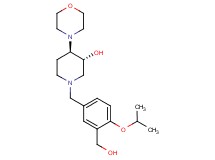 (3R*,4R*)-1-[3-(hydroxymethyl)-4-isopropoxybenzyl]-4-(4-morpholinyl)-3-piperidinol