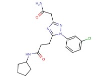 3-[3-(2-amino-2-oxoethyl)-1-(3-chlorophenyl)-1H-1,2,4-triazol-5-yl]-N-cyclopentylpropanamide