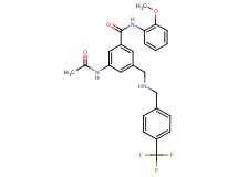 3-(acetylamino)-N-(2-methoxyphenyl)-5-({[4-(trifluoromethyl)benzyl]amino}methyl)benzamide