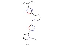 5-(1-{[5-(1,5-dimethyl-1H-pyrrol-2-yl)-1,3,4-oxadiazol-2-yl]methyl}-2-pyrrolidinyl)-3-isopropyl-1,2,4-oxadiazole