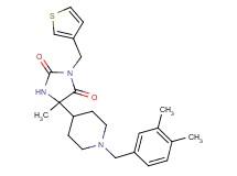 5-[1-(3,4-dimethylbenzyl)-4-piperidinyl]-5-methyl-3-(3-thienylmethyl)-2,4-imidazolidinedione