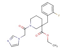 ethyl 3-(2-fluorobenzyl)-1-(1H-imidazol-1-ylacetyl)-3-piperidinecarboxylate