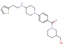 {1-[4-(4-{[2-(2-thienyl)ethyl]amino}-1-piperidinyl)benzoyl]-3-piperidinyl}methanol