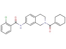 2-chloro-N-[2-(1-cyclohexen-1-ylcarbonyl)-1,2,3,4-tetrahydro-7-isoquinolinyl]benzamide