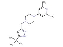 1-[(5-tert-butyl-1H-pyrazol-3-yl)methyl]-4-(2,6-dimethyl-4-pyridinyl)piperazine