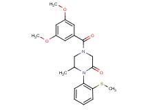 4-(3,5-dimethoxybenzoyl)-6-methyl-1-[2-(methylthio)phenyl]-2-piperazinone
