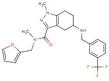 N-(2-furylmethyl)-N,1-dimethyl-5-{[3-(trifluoromethyl)benzyl]amino}-4,5,6,7-tetrahydro-1H-indazole-3-carboxamide