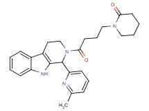 1-{4-[1-(6-methyl-2-pyridinyl)-1,3,4,9-tetrahydro-2H-beta-carbolin-2-yl]-4-oxobutyl}-2-piperidinone