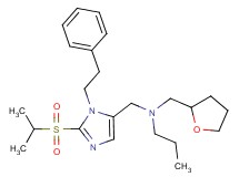 N-{[2-(isopropylsulfonyl)-1-(2-phenylethyl)-1H-imidazol-5-yl]methyl}-N-(tetrahydro-2-furanylmethyl)-1-propanamine