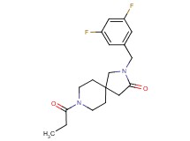 2-(3,5-difluorobenzyl)-8-propionyl-2,8-diazaspiro[4.5]decan-3-one