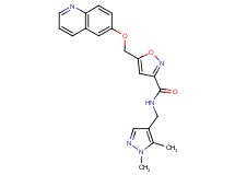 N-[(1,5-dimethyl-1H-pyrazol-4-yl)methyl]-5-[(6-quinolinyloxy)methyl]-3-isoxazolecarboxamide