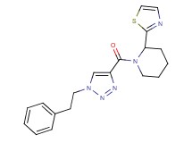 1-{[1-(2-phenylethyl)-1H-1,2,3-triazol-4-yl]carbonyl}-2-(1,3-thiazol-2-yl)piperidine