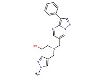 2-{[(1-methyl-1H-pyrazol-4-yl)methyl][(3-phenylpyrazolo[1,5-a]pyrimidin-6-yl)methyl]amino}ethanol