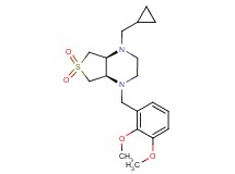 (4aR*,7aS*)-1-(cyclopropylmethyl)-4-(2,3-dimethoxybenzyl)octahydrothieno[3,4-b]pyrazine 6,6-dioxide