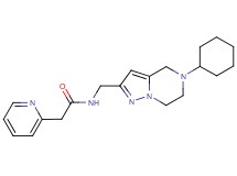 N-[(5-cyclohexyl-4,5,6,7-tetrahydropyrazolo[1,5-a]pyrazin-2-yl)methyl]-2-pyridin-2-ylacetamide