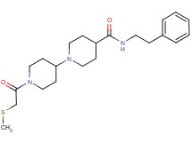 1'-[(methylthio)acetyl]-N-(2-phenylethyl)-1,4'-bipiperidine-4-carboxamide